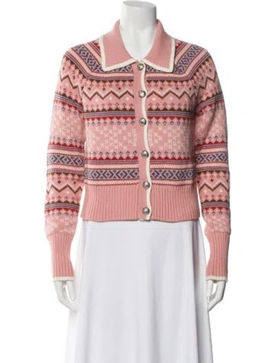 Pre-owned Veronica Beard Printed Sweater In Pink