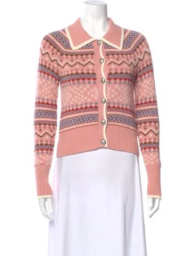 Pre-owned Veronica Beard Printed Sweater In Pink