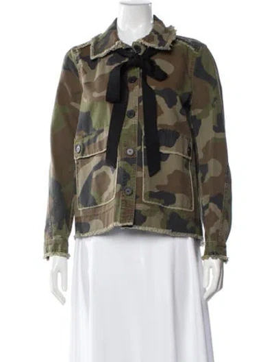 Pre-owned Veronica Beard Printed Utility Jacket W/ Tags In Green