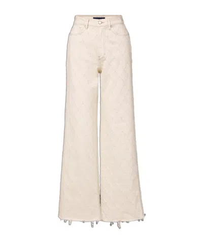 Veronica Beard Printed Wide-leg Jeans