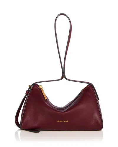 Veronica Beard Prism Convertible Leather Shoulder Bag In Burgundy