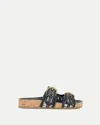 Veronica Beard Prue Woven Two Strap Sandal In Multi