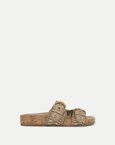 Veronica Beard Prue Woven-leather Sandal