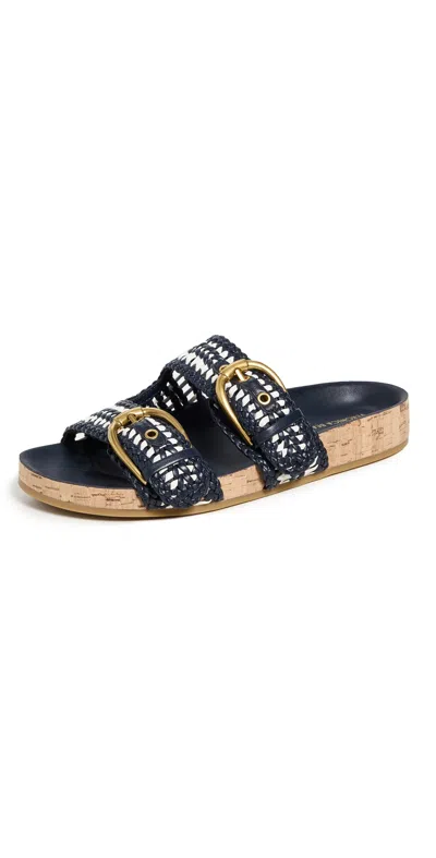 Veronica Beard Prue Woven Sandals Eclipse In Black