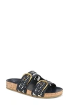 Veronica Beard Prue Woven Two Strap Sandal In Eclipse Coconut