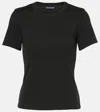 Veronica Beard Pruitt Ribbed Tee In Black