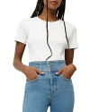 Veronica Beard Pruitt Crewneck Tee In White