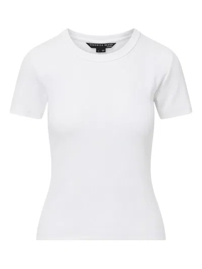 Veronica Beard Pruitt Ribbed Crew-neck T-shirt In White