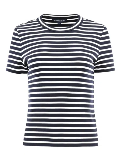 VERONICA BEARD PRUITT STRIPED CREW-NECK T-SHIRT