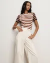 Veronica Beard Pruitt Striped Ribbed T-shirt In Multi