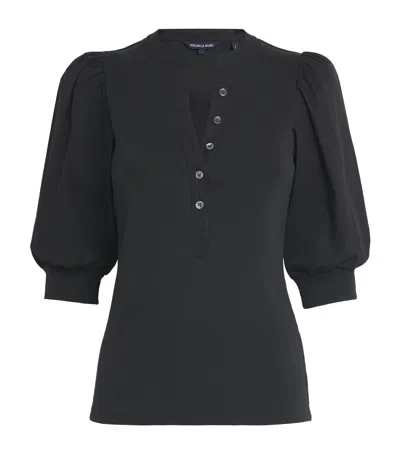 VERONICA BEARD PUFF-SLEEVE CORALEE TOP