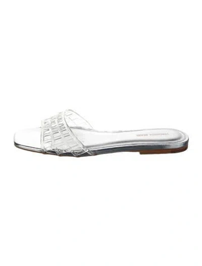 Pre-owned Veronica Beard Pvc Slides In Metallic/silver