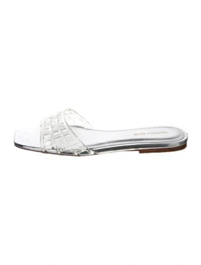 Pre-owned Veronica Beard Pvc Slides In Silver