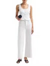 Veronica Beard Figurefitting Cotton Top In White