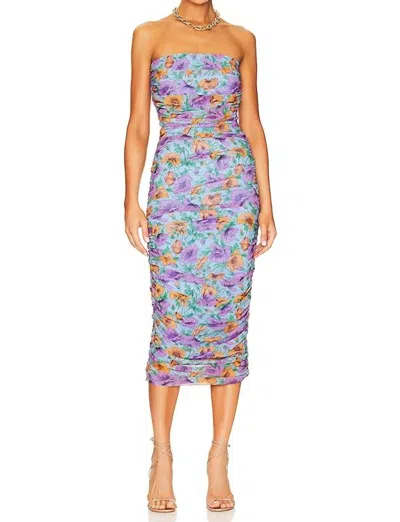 Veronica Beard Quiana Dresss In Lake Blue Multi
