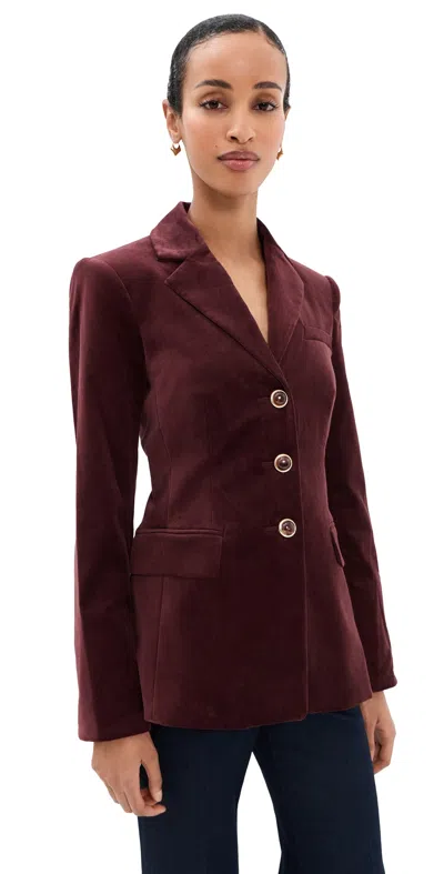 Veronica Beard Raelynn Dickey Cotton-blend Velvet Jacket In Brown