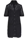 VERONICA BEARD RAFAELA BRODERIE-ANGLAISE MINI SHIRT DRESS