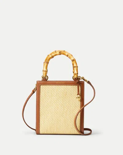 Veronica Beard Raffia Bamboo-handle Shopper Bag
