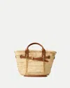 Veronica Beard Raffia Dash Basket Tote