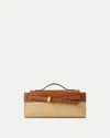 Veronica Beard Raffia Dash Clutch In Brown