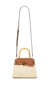 Veronica Beard Raffia Dash Top Handle Bag In Pattern