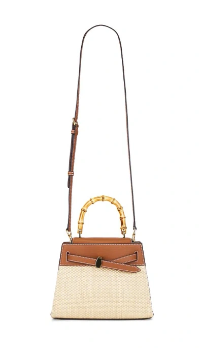 Veronica Beard Raffia Dash Top Handle Bag In Pattern