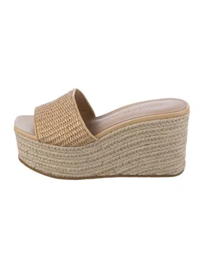 Pre-owned Veronica Beard Raffia Espadrilles In Neutrals