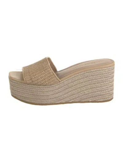 Pre-owned Veronica Beard Raffia Espadrilles In Neutrals