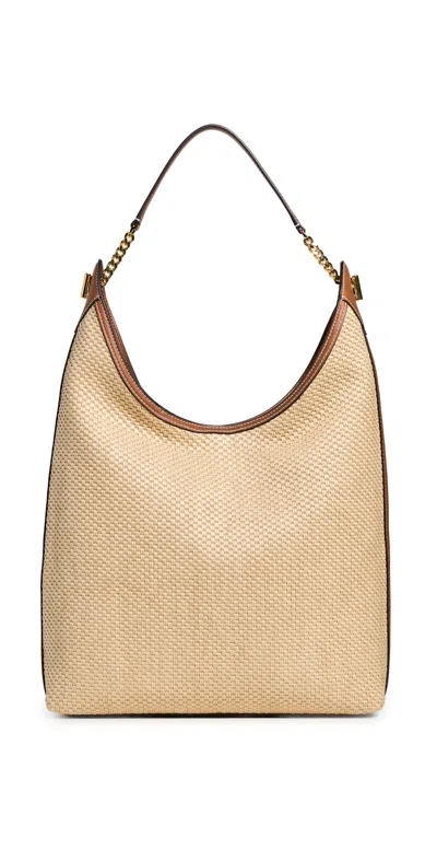 Veronica Beard Raffia Jour Bag Hazelwood Natural In Brown