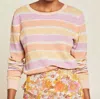 VERONICA BEARD RAIMI COLOR-BLOCKED PULLOVER SWEATER IN PASTEL MULTI