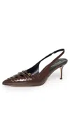 Veronica Beard Rashida Slingback Pointed Toe Pump In Brown