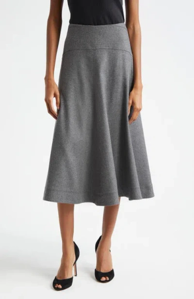 Veronica Beard Rasima Midi Skirt In Heather Grey