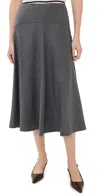 Veronica Beard Rasima Flannel Midi Skirt In Heather Grey