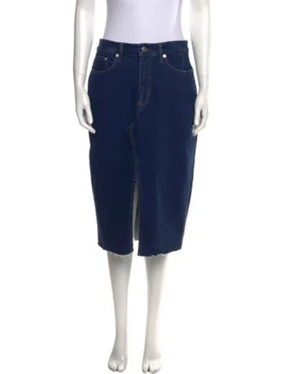 Pre-owned Veronica Beard Raw-edge Trim Knee-length Skirt In Blue