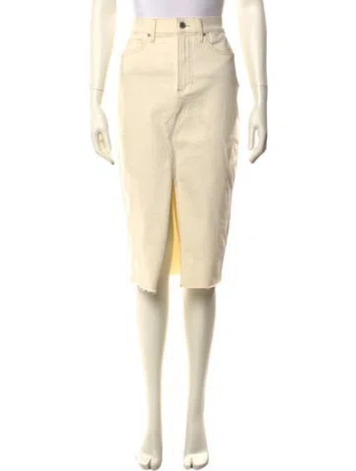 Pre-owned Veronica Beard Raw-edge Trim Knee-length Skirt In Neutral