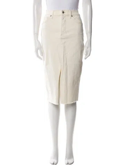 Pre-owned Veronica Beard Raw-edge Trim Knee-length Skirt In Neutral