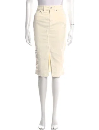 Pre-owned Veronica Beard Raw-edge Trim Knee-length Skirt In Neutral