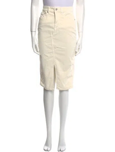 Pre-owned Veronica Beard Raw-edge Trim Knee-length Skirt In Neutral