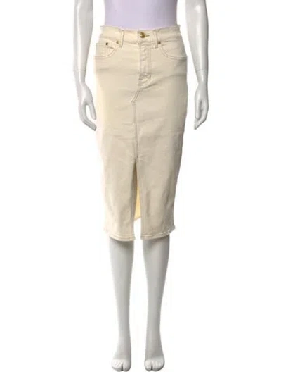 Pre-owned Veronica Beard Raw-edge Trim Knee-length Skirt W/ Tags In Neutral