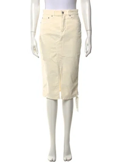 Pre-owned Veronica Beard Raw-edge Trim Midi Length Skirt In Neutral