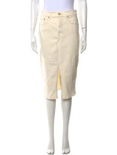 Pre-owned Veronica Beard Raw-edge Trim Midi Length Skirt W/ Tags In Neutral