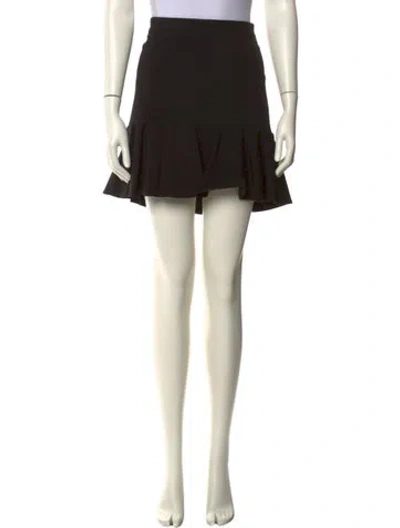 Pre-owned Veronica Beard Raw-edge Trim Mini Skirt In Neutral