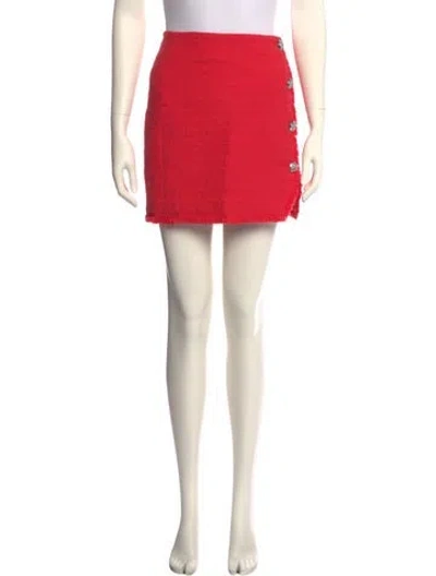 Pre-owned Veronica Beard Raw-edge Trim Mini Skirt In Pink