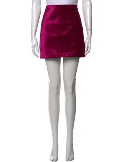 Pre-owned Veronica Beard Raw-edge Trim Mini Skirt In Purple