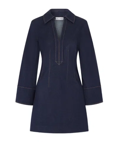 Veronica Beard Raymond Denim Mini Dress In Blue