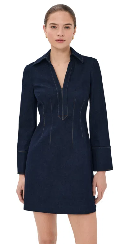 Veronica Beard Raymond Dress Midnight Wash In Blue
