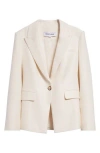 Veronica Beard Cutaway Stretch-linen Dickey Jacket In Ivory