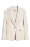 Veronica Beard Cutaway Stretch-linen Dickey Jacket In Ivory