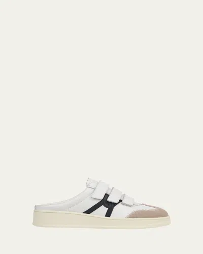 VERONICA BEARD REAGAN MIXED LEATHER TRIPLE-GRIP MULE SNEAKERS