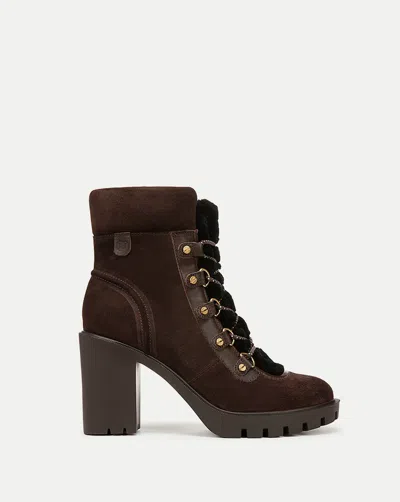 Veronica Beard Reece Lug Bootie In Espresso